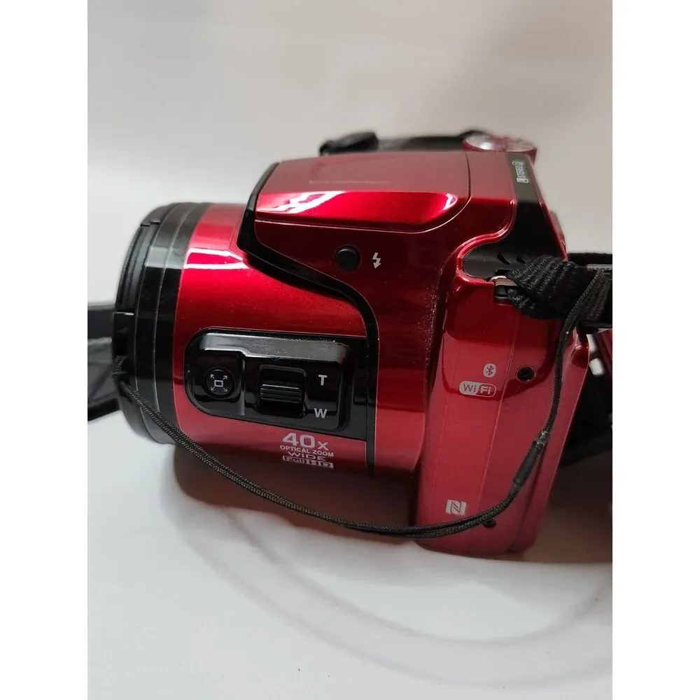 Nikon COOLPIX B500 Red – Tested – Cracked Screen – Works – For Parts/Repair
